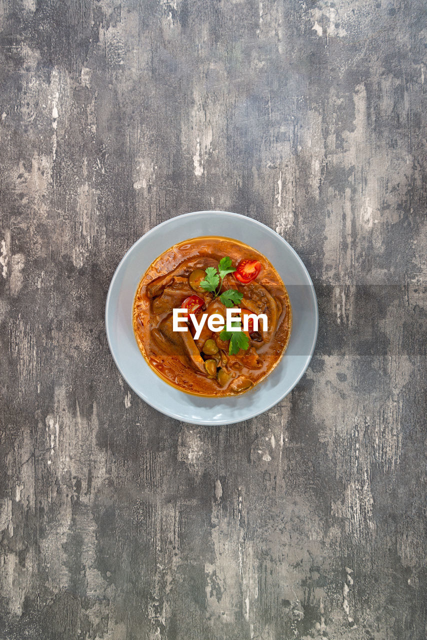 Close-up of meal in bowl on table