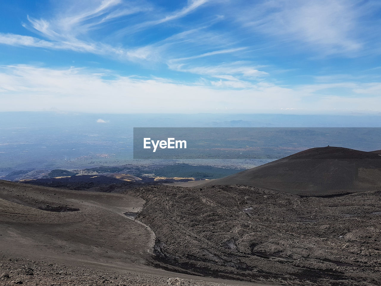 Scenic view of desert against sky