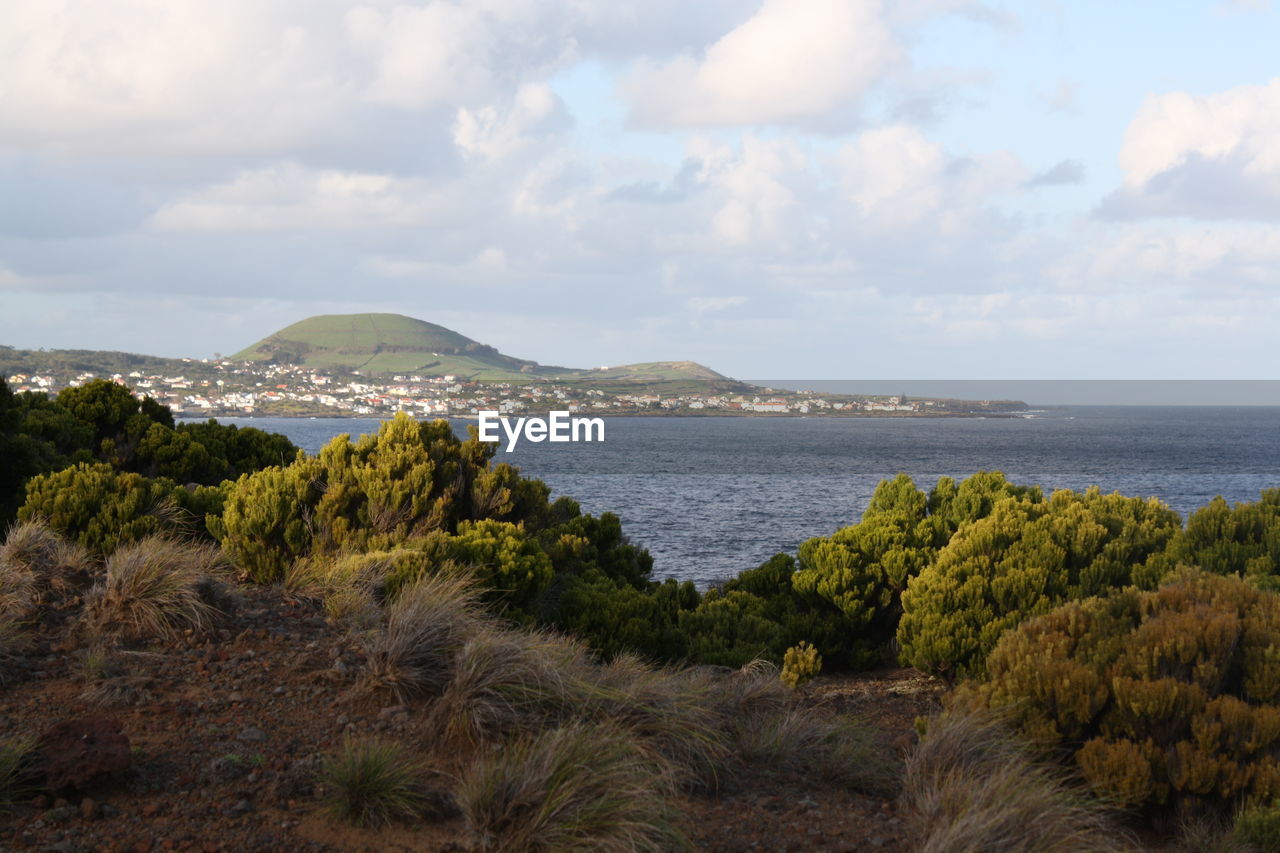 VIEW OF SEA AGAINST CLOUDY SKY