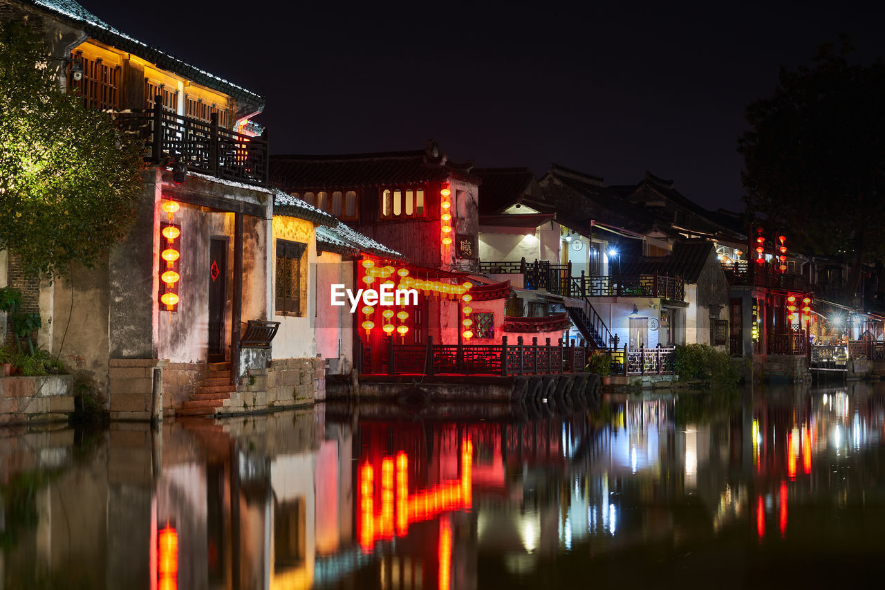 Night scene in ancient water town