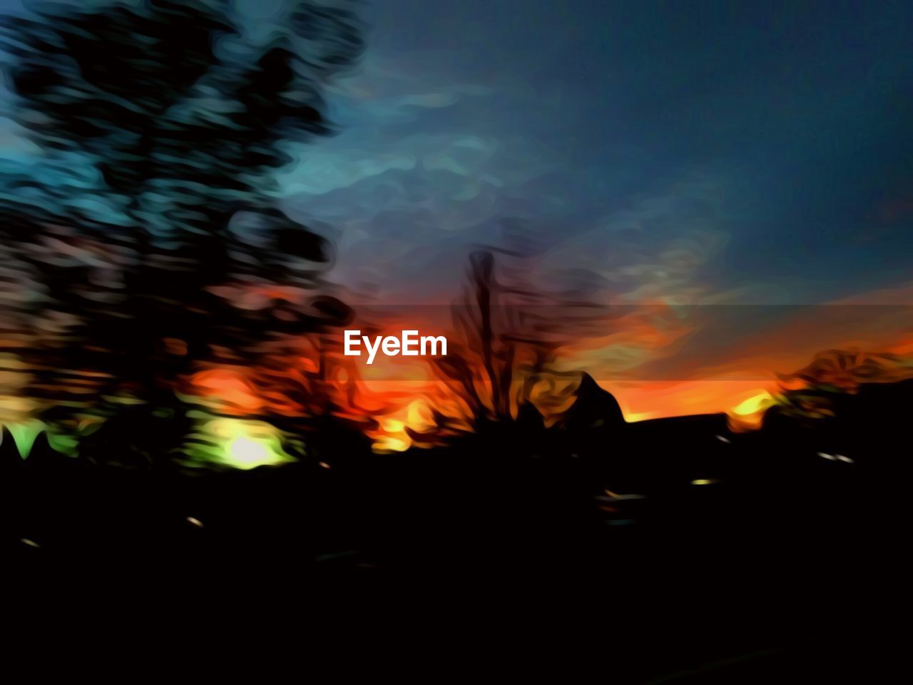 SCENIC VIEW OF SILHOUETTE TREES AGAINST SKY