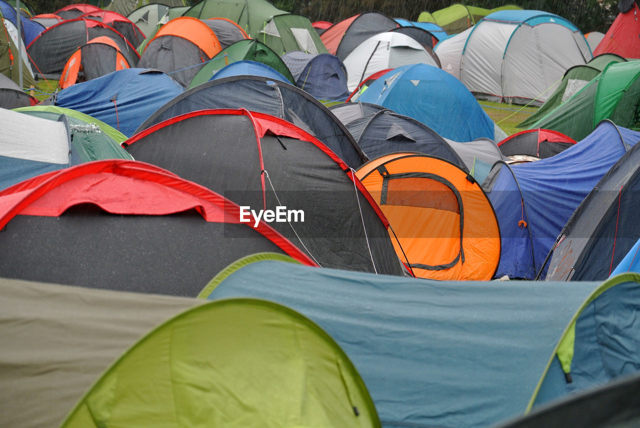 Full frame shot of colorful tents