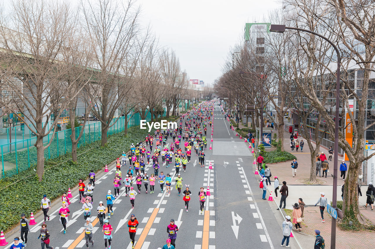 Nagoya women's marathon 2016. women's with more than 3,000 people running in the downtown. 