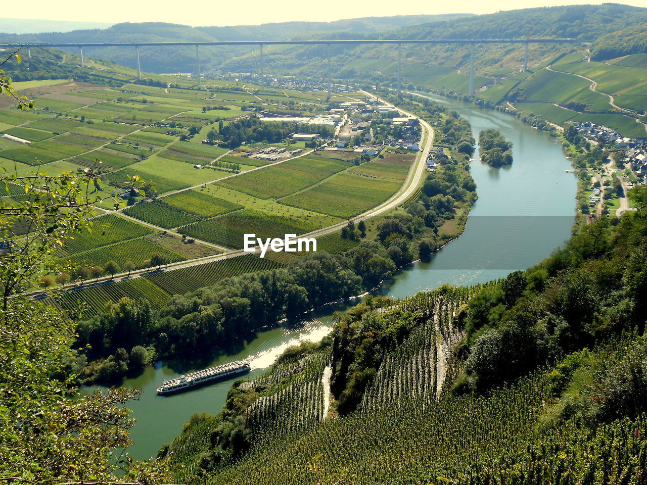 Aerial view of agricultural field