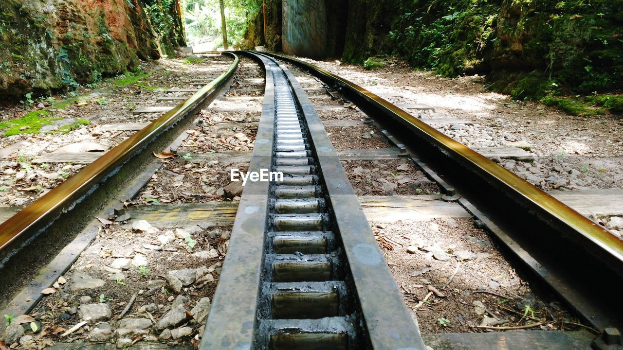 High angle view of corcovado rack railway