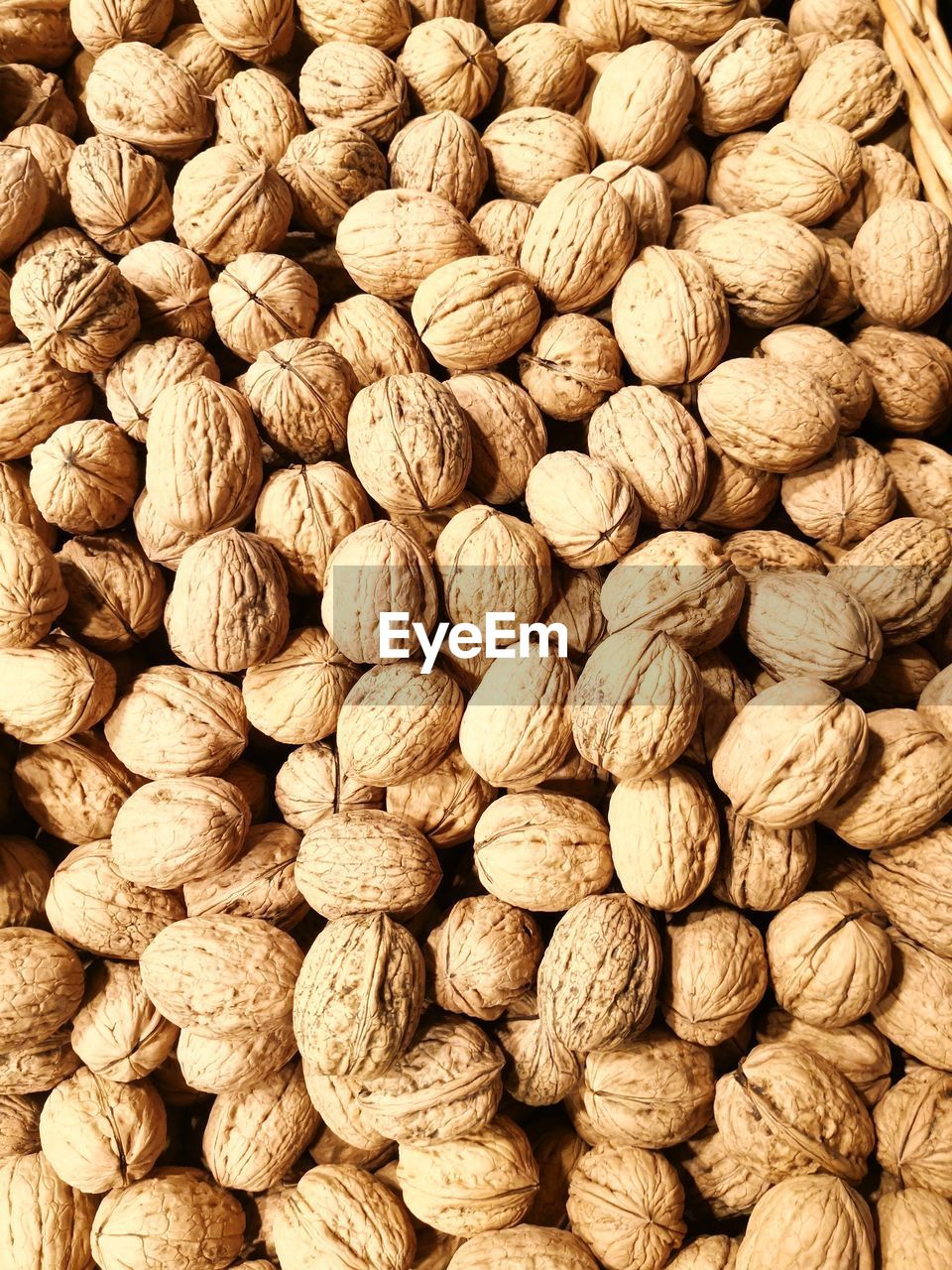 Full frame shot of walnuts 