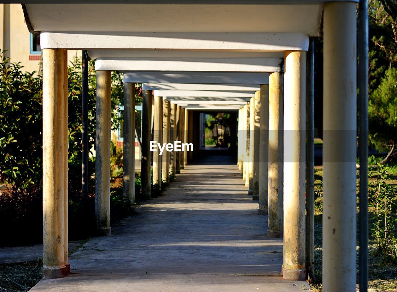 Empty corridor of building