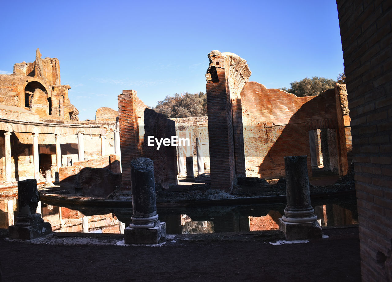 OLD RUIN AGAINST CLEAR SKY