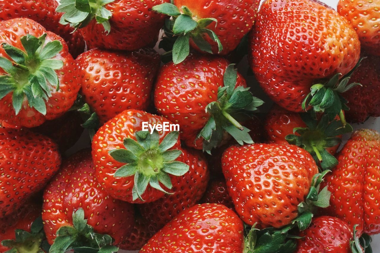 Full frame shot of strawberries