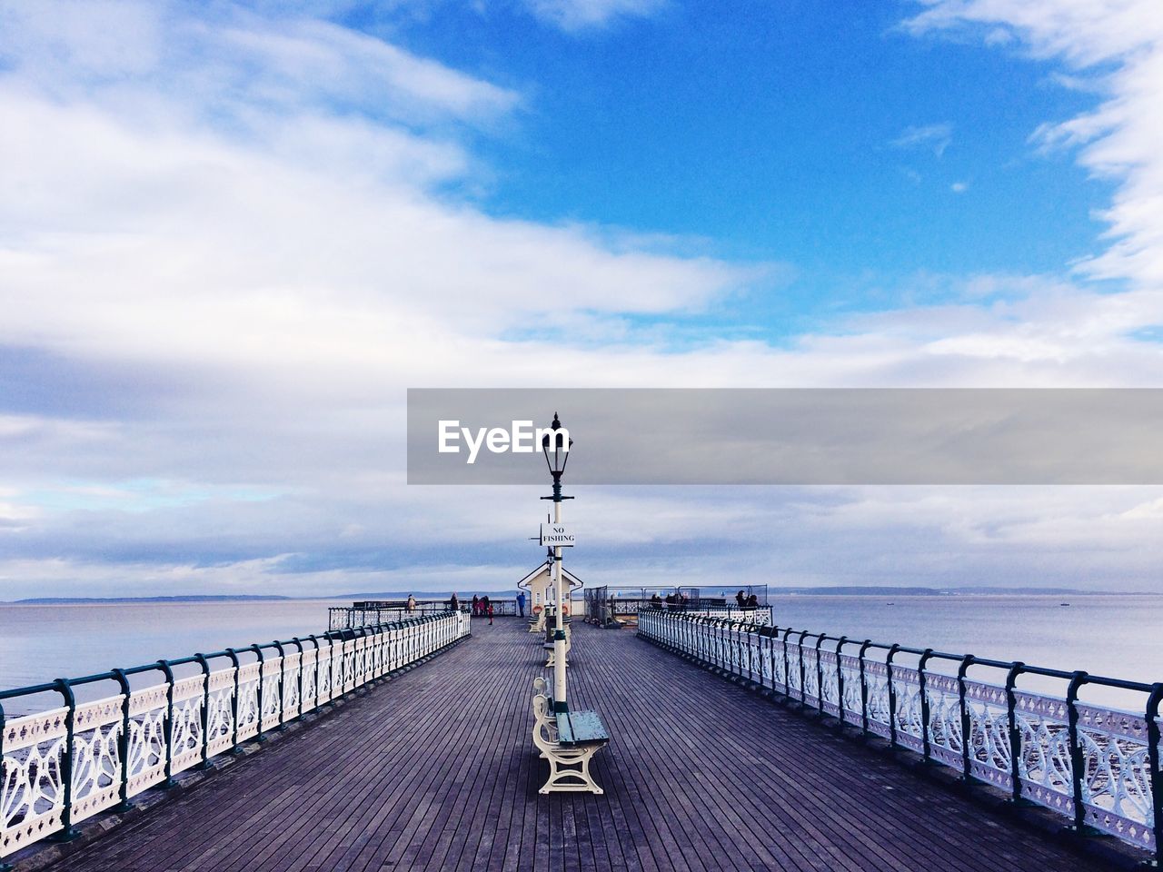 View of pier on beach