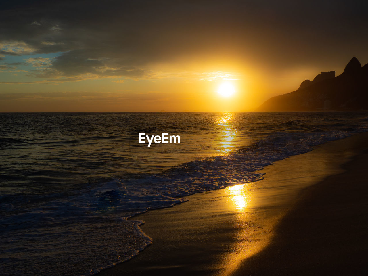 SCENIC VIEW OF SEA DURING SUNSET