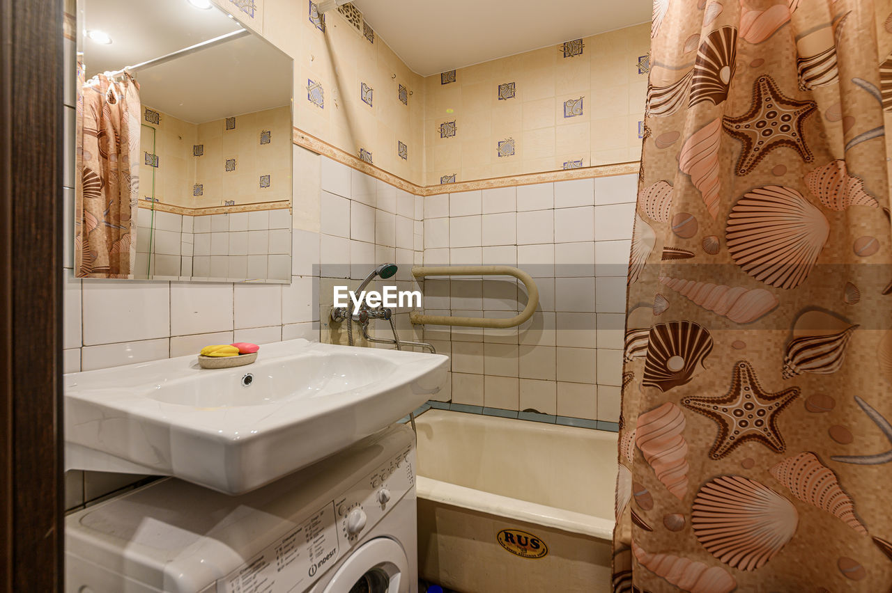 Interior of bathroom at home