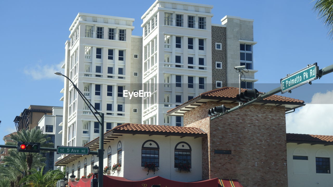 Low angle view of buildings against sky