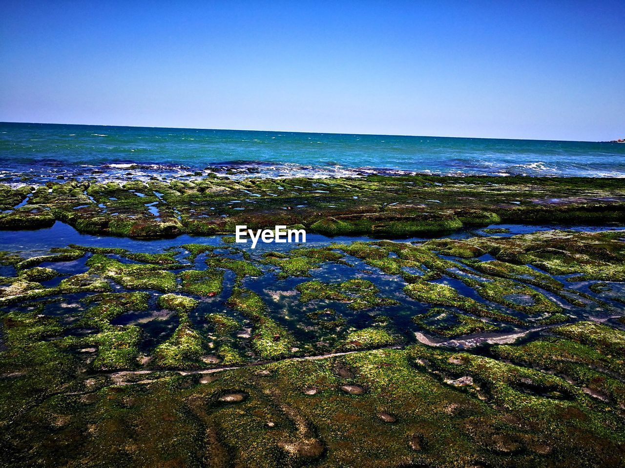 SCENIC VIEW OF SEA AGAINST BLUE SKY