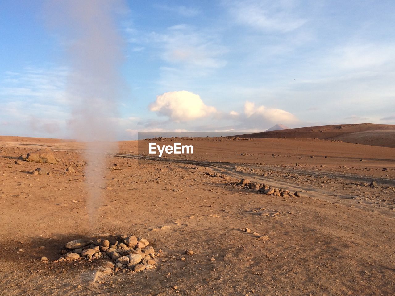 Scenic view of desert against sky