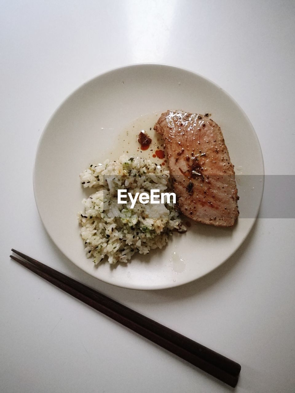 Close-up of food in plate on table