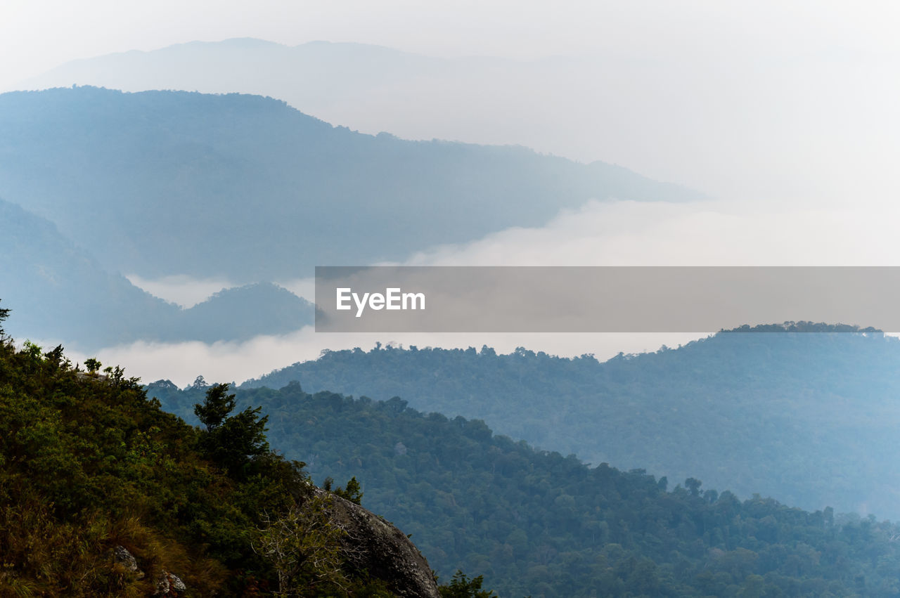 Low angle view of mountains against sky