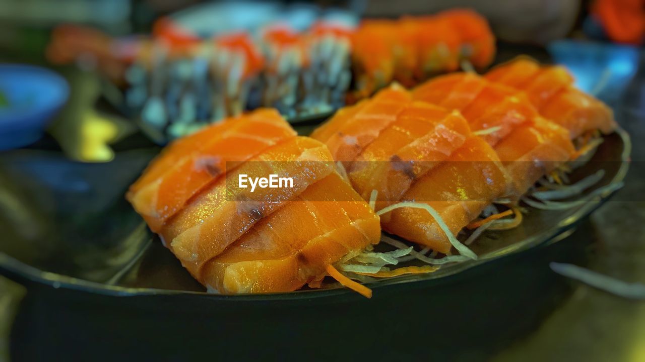 Close-up of fish in plate