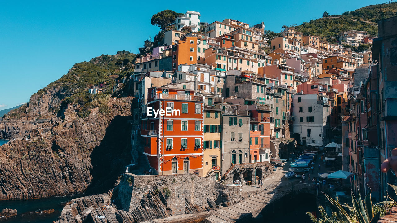 View of riomaggiore in liguria, italy 