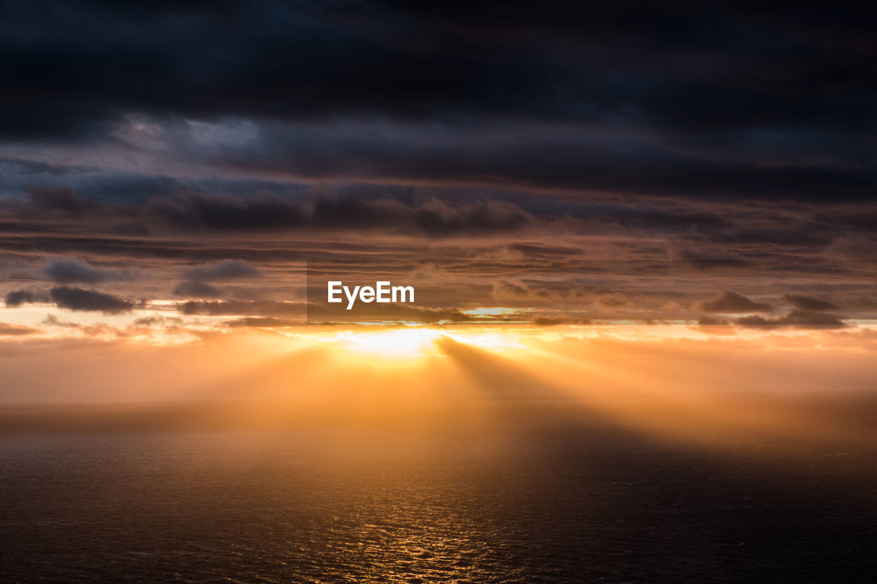 Scenic view of cloudscape against sky during sunset