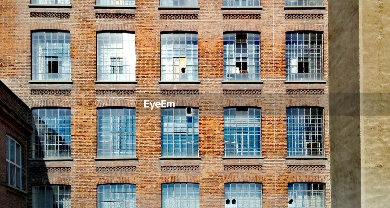 Close-up of windows on wall