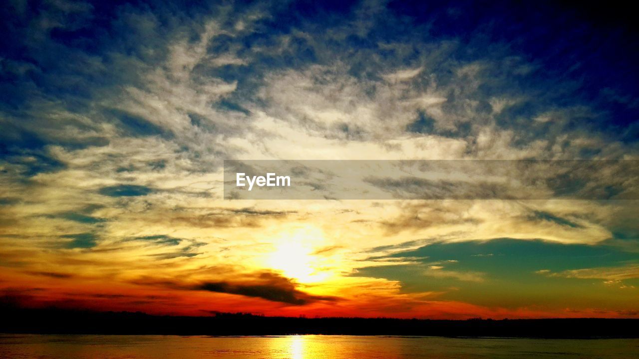 SCENIC VIEW OF SEA DURING SUNSET