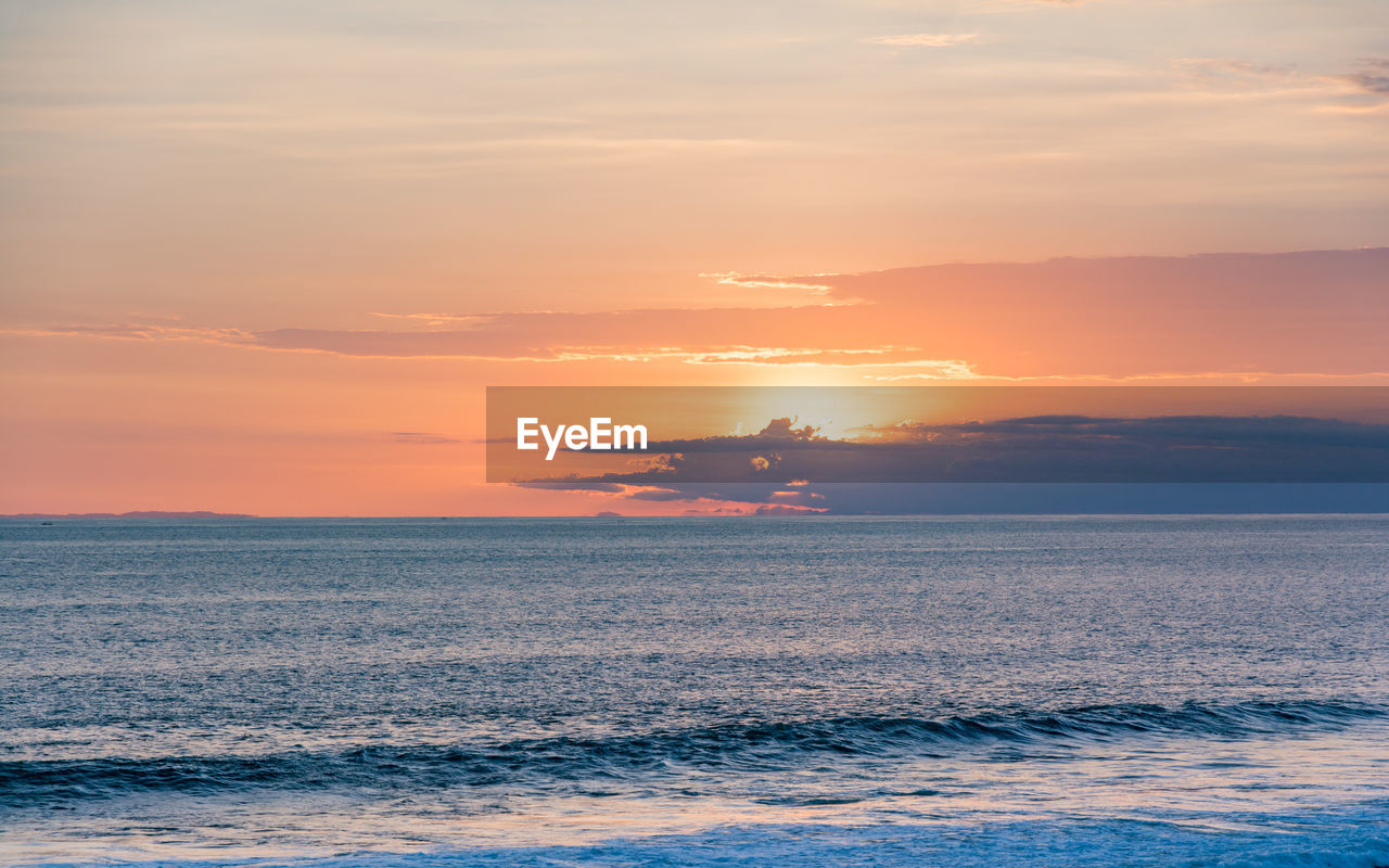 SCENIC VIEW OF SEA DURING SUNSET