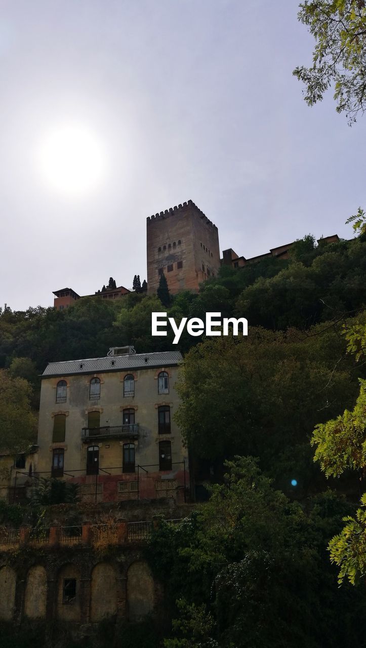 Low angle view of buildings against sky
