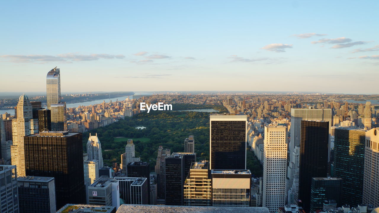 Aerial view of buildings in city