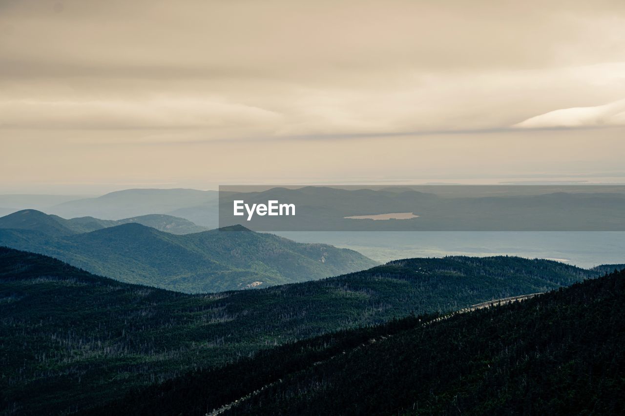 Scenic view of adirondack mountains against sky