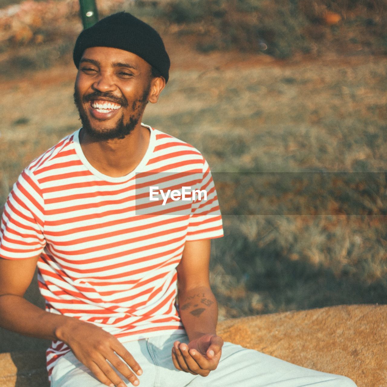 Portrait of young man smiling