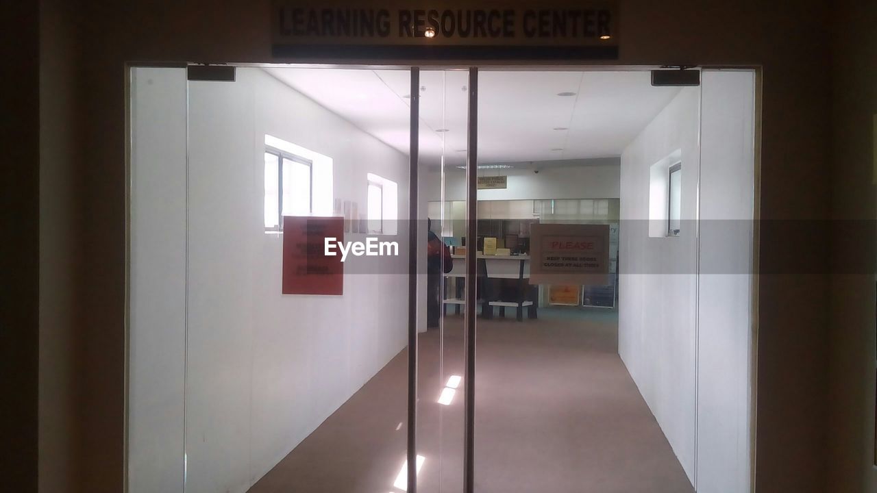 INTERIOR OF EMPTY CORRIDOR