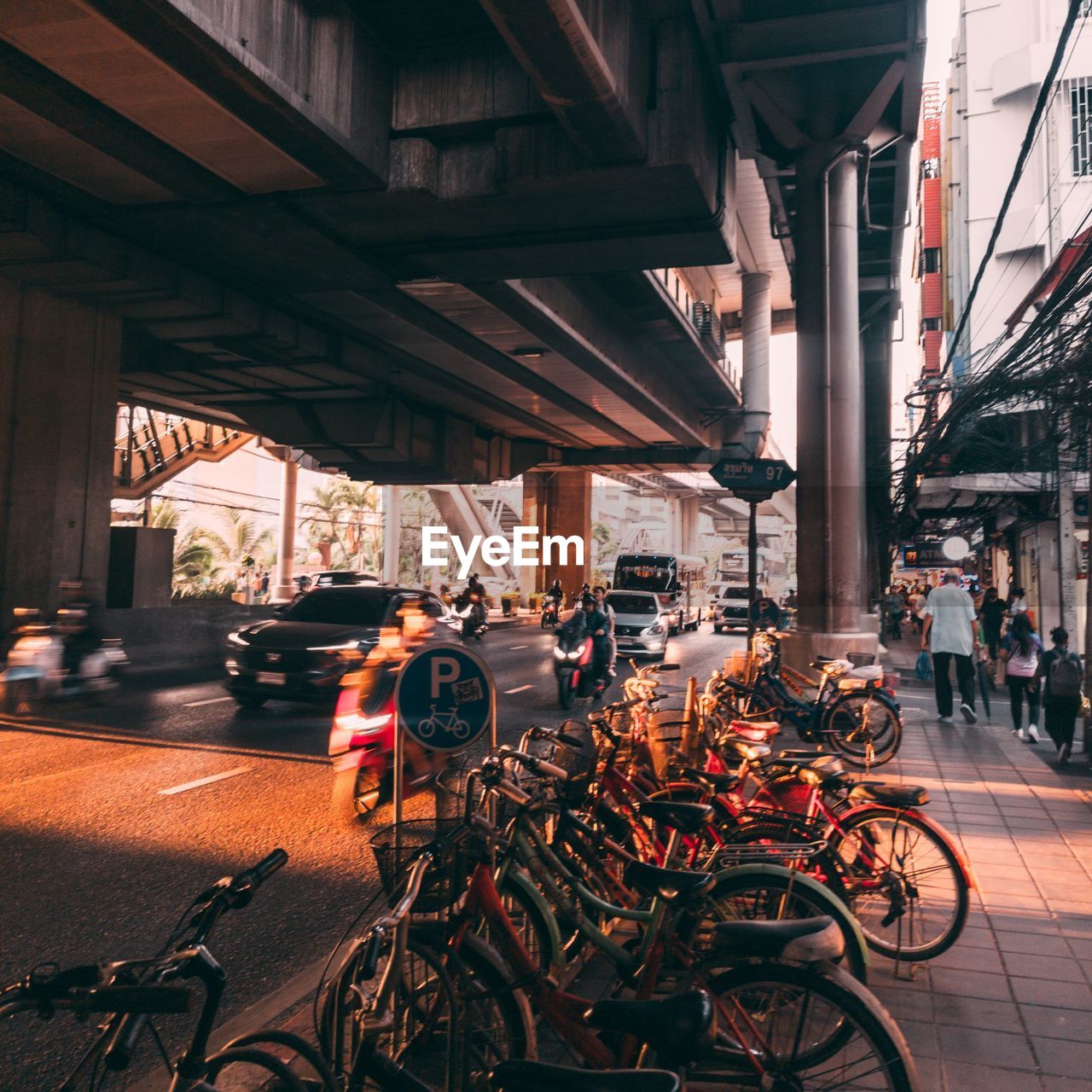 Bicycles on street