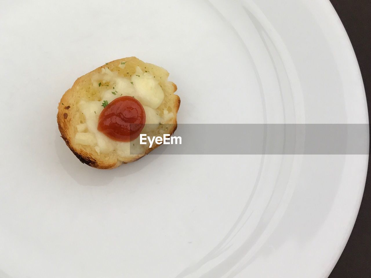 High angle view of food in plate