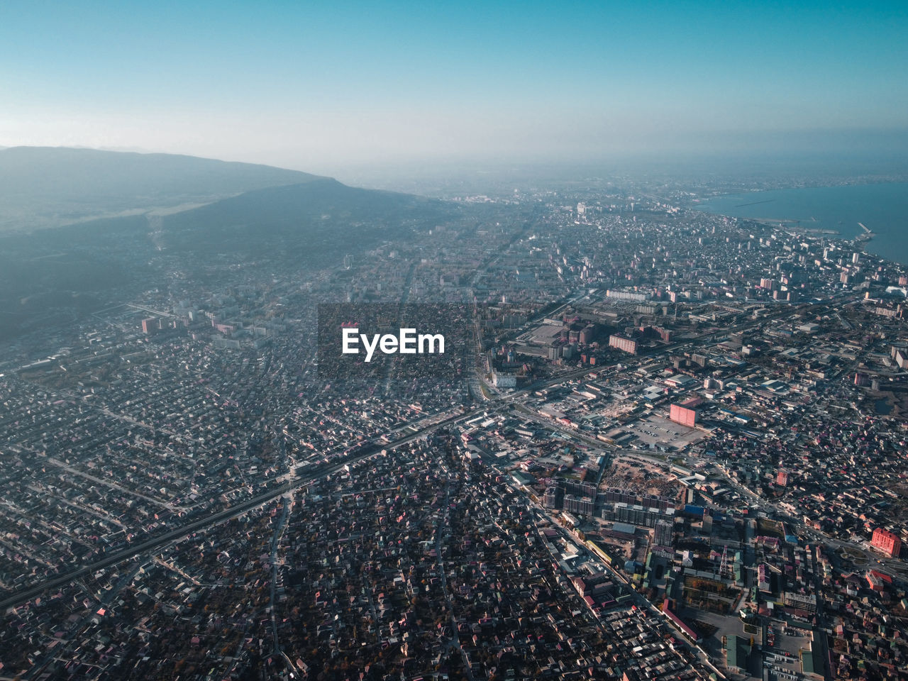 HIGH ANGLE VIEW OF CITY BUILDINGS