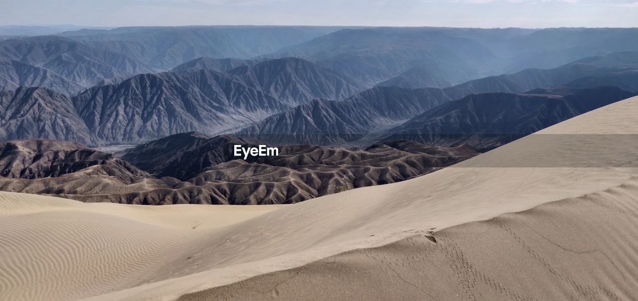 Scenic view of desert against sky