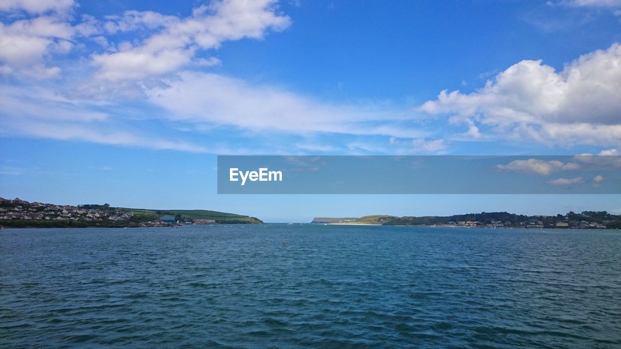 VIEW OF SEA AGAINST CLOUDY SKY