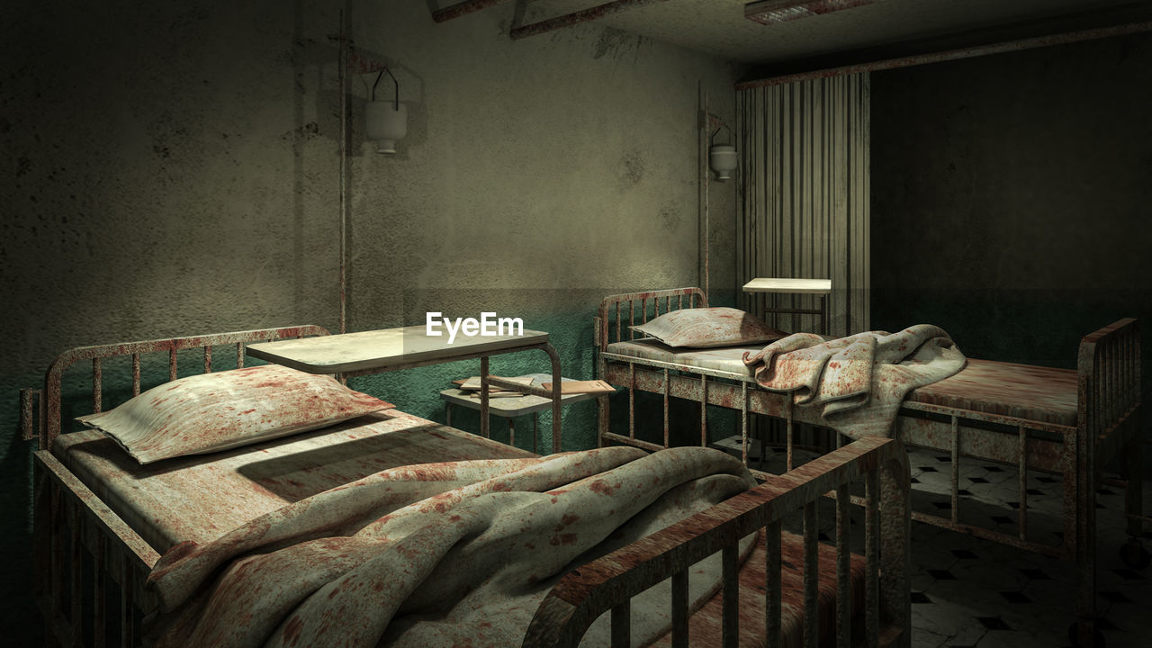 Interior of abandoned hospital