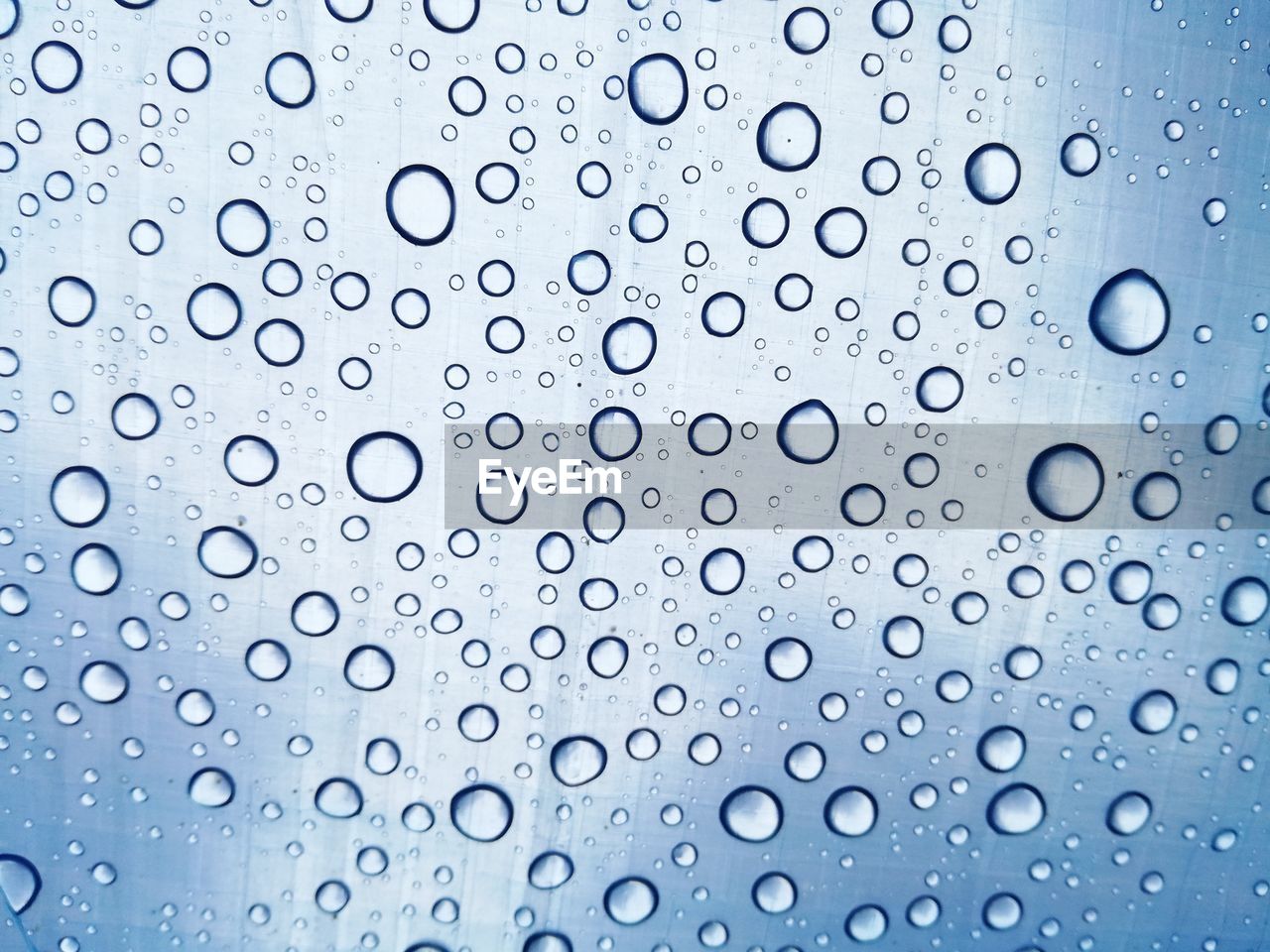 Full frame shot of wet glass window