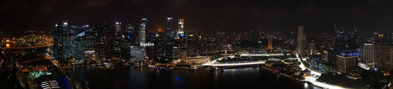 Panoramic view of manina bay area in singapore 