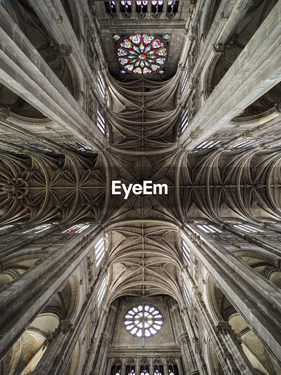 Look up in the church , close to chatelet shopping mall