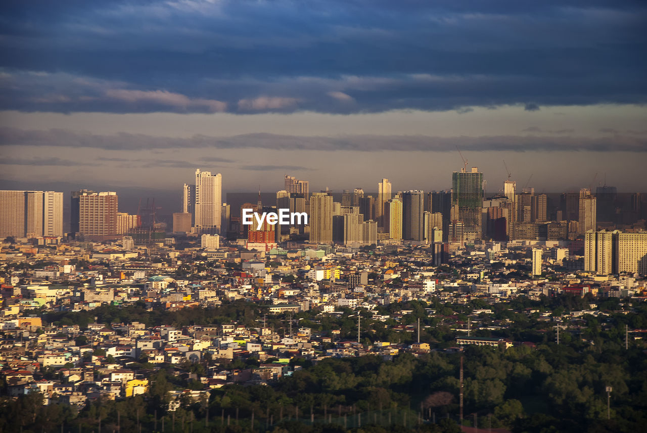 The city of manila in the philippines just after daybreak