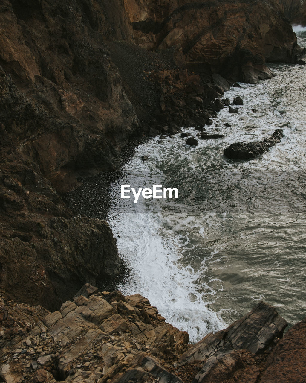 Rock formation on sea shore