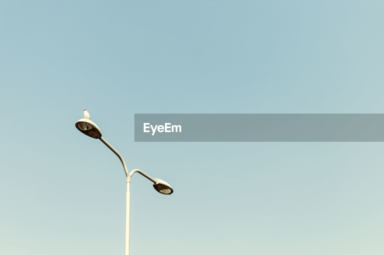 Low angle view of street lamp against clear sky