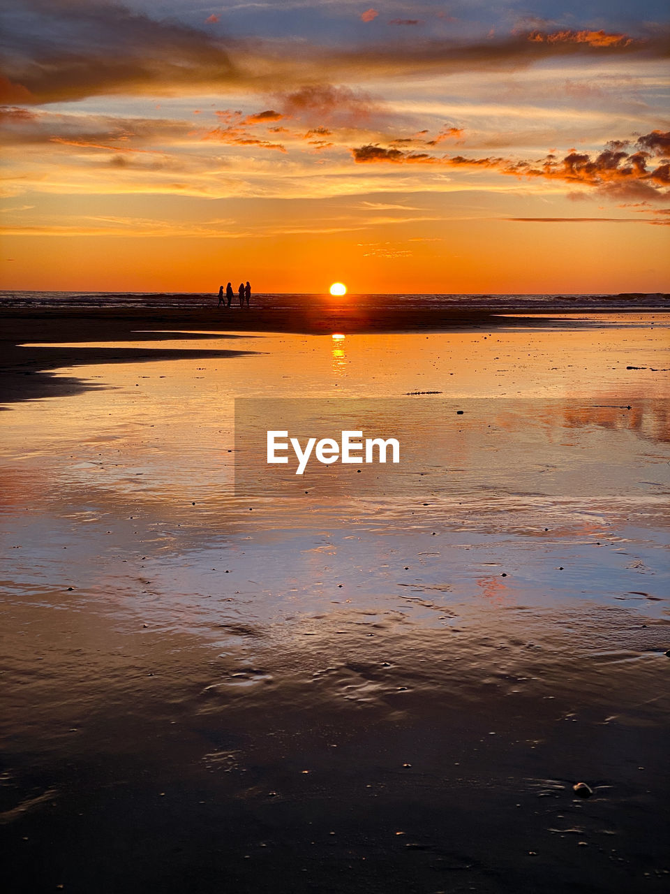 Scenic view of sea during sunset