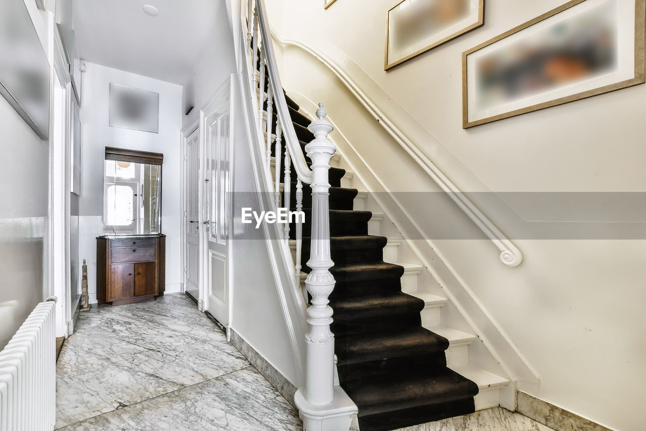 Empty staircase in home