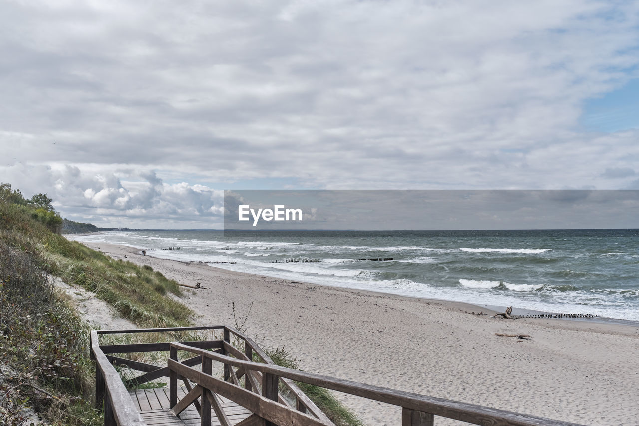 SCENIC VIEW OF BEACH AND SEA AGAINST SKY