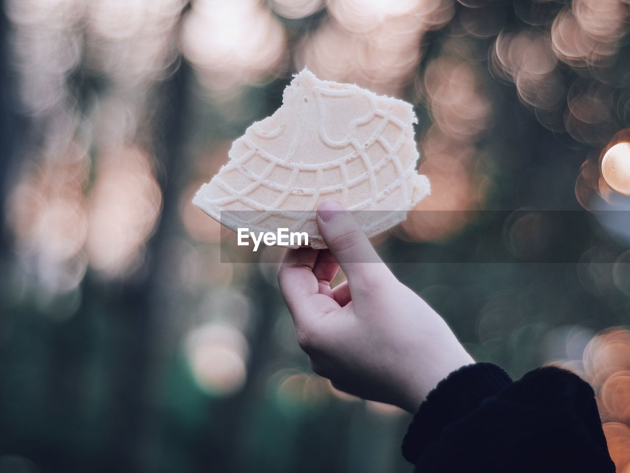 MIDSECTION OF PERSON HOLDING ICE CREAM