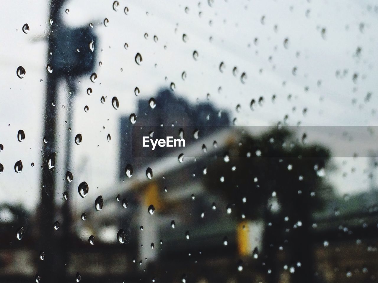 Full frame shot of glass with drops