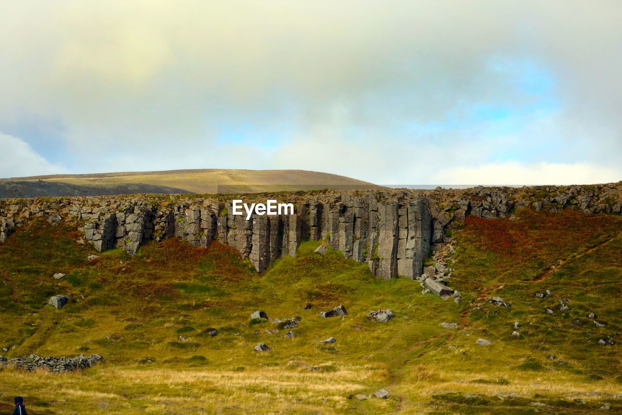 VIEW OF MOUNTAIN AGAINST CLOUDY SKY